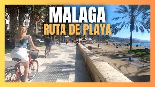 MALAGA Ruta completa recorriendo la mejor playa de Málaga La Malagueta  Guía de Viaje España [upl. by Ylloj]