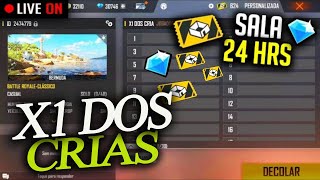 🔥FREE FIRE AO VIVO🔥X1 DOS CRIA🔥SALA PERSONALIZADA PREMIADO 15K DIMA 4X4 PREMIADO El Thuba [upl. by Atnamas]