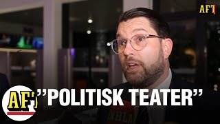 Jimmie Åkesson om kopplingar till gängkriminalitet [upl. by Ellord]