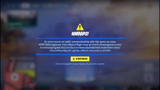 Fortnite Chapter 5 Season 2 Matchmaking Error Whoops [upl. by Undry514]