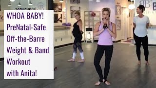 KILLER CARDIO WARMUP amp LEG SHRED PreNatal Safe Weighted amp Banded Workout with Anita [upl. by Lednik]