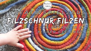 Kreativspielzeug Filzschnur filzen  für Anfänger amp Kinder geeignet  MadamePünktchen [upl. by Kaczer974]