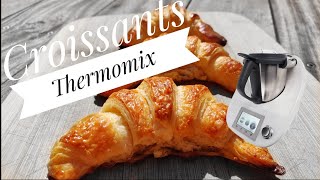 🥐 Croissant 🥐Thermomix faits maison facile 👍 Préparation pâte feuilletée pliage portefeuille Tuto [upl. by Nalehp]