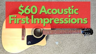 Is it worth it I bought the CHEAPEST Epiphone acousticelectric guitar for beginners [upl. by Rehptosirhc909]