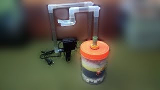 How to build DIY external filter media from plastic jar and submersible pump [upl. by Calista]