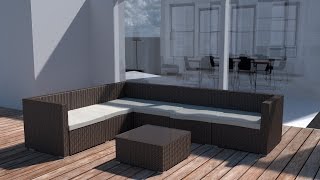 Polyrattan Lounge Marbella Aufbauanleitung  tectake [upl. by Kilgore]