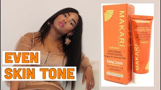 FULL REVIEW of makari Extreme Active Intense Argan and Carrot Tone Cream what to use for face [upl. by Grogan]