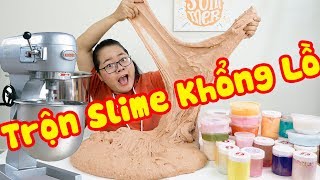 TRỘN 75 HỘP SLIME TRONG MÁY LÀM SLIME KHỔNG LỒ  Mixing All Slime [upl. by Alyda483]