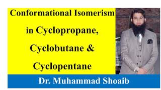 Conformational Isomerism in Cyclic Compounds  Conformers in Cyclopropane Cyclobutane Cyclopentane [upl. by Formenti]