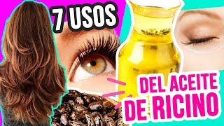 7 USOS del aceite de RICINO para PELO UÑAS Y ¡QUITAR ACNÉ [upl. by Aehsal]