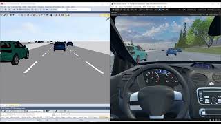 Virtual Reality CoSimulation of Vissim and Unity  Driving Inside Vissim [upl. by Romalda]