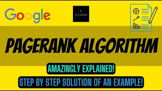 PageRank Algorithm  Solved Example  Link Analysis  Big Data Analytics Tutorial bigdata [upl. by Sabian]