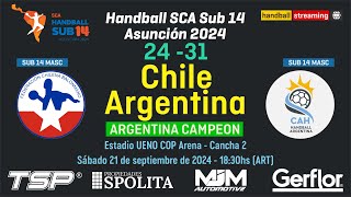 Chile 24  31 Argentina  Handball SCA S14 M [upl. by Yttig]