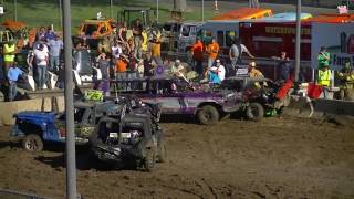 Carver County Demolition Derby 2016 Battle of the Builders [upl. by Nilknarf]