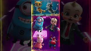 Minion 🆚Boss Baby🆚Peppa Pig🆚Spiderman  coffindance tileshop [upl. by Htiekal]