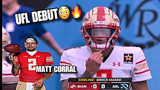 EVERY THROW Matt Corral NASTY UFL DEBUT vs Arlington Renegades Highlights🔥 [upl. by Olag59]