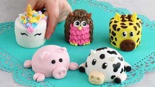 Mini ANIMAL CAKES Cutest cakes EVERRR [upl. by Alderman]