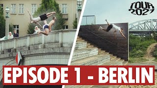 Backflip von MERKELS Balkon amp FETTE Diveroll  Episode 1  Berlin  Schlappentour 2021 [upl. by Nagard]