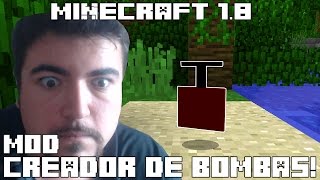 Minecraft 18 MOD CREADOR DE BOMBAS Custom TNT Igniter Mod Español [upl. by Aierbma]