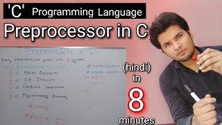 Preprocessor in C hindi  C preprocessor directives macro substitution file inclusion C program [upl. by Enyawd]