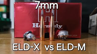 7mm rem mag 162 ELDX vs 162 ELDM  ballistics gel amp deer shoulder blade at 100 yards [upl. by Kolodgie]