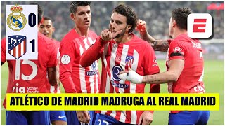 GOL DE MARIO HERMOSO Atlético de Madrid le está ganando 10 al Real Madrid  Supercopa de España [upl. by Dolley]