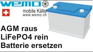 Batterie ersetzt bei einem transcooler ACOS neu eingesetz LiFePO4 200 Ah anstelle von 560 Ah Blei [upl. by Lellih]