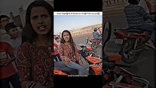 Road Rage With Badtamiz Girl Police Aa gai🤬zx10r ktm motovlog rider girl shorts scooty [upl. by Zerat]