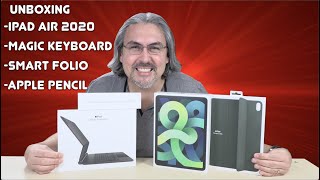 iPad Air 2020 MAS Magic Keyboard Apple Pencil y Smart Folio UNBOXING FIRST IMPRESSIONS [upl. by Gula]