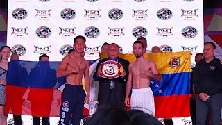 Regie SuganobPhil vs Ronald ChaconVenezuela weighin  WBO Global Title Suganob vs Chacon live [upl. by Diskin]