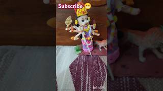 Navratri special doll and clay ki helps se Durga ji banaecraft [upl. by Ahcurb977]