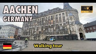 AACHEN Germany 🇩🇪  WALKING Tour 4K  Around AIXLACHAPELLE [upl. by Benni]