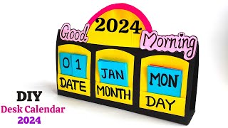 How to make DIY Desk Calendar 2024  DIY desk calendar  Handmade Desk Calendar  New Year crafts [upl. by Ranna]