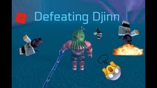 Defeating Djinn  Roblox Battle of Titans [upl. by Fenella902]