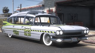 Albany Brigham Ghostbusters Ecto1  GTA V San Andreas Mercenaries Update  PC [upl. by Zetana931]