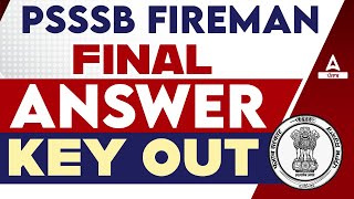 PSSSB Fireman Answer Key 2023 Out  PSSSB Fireman Final Answer Key  Know Full Details [upl. by Nylac]