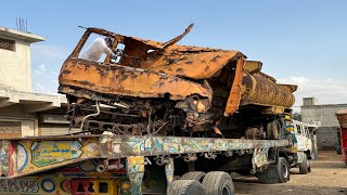 The water tank is rusted and completely destroyed due to years of lying in the open field Lets see [upl. by Itsur]