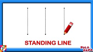 Standing Line  Sleeping Line  Slanting line  Curves  Pattern writing  Pre writing skills [upl. by Goldia180]