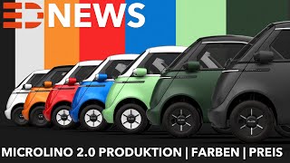 Microlino 20  Produktion  Farben AusstattungsLinien  Preis  Verbrauch  Electric Drive News [upl. by Anifur]