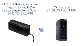 APC BE850G2 vs CyberPower CP1500AVRLCD3 🥇  UPS Comparison [upl. by Enialed]