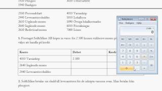 Företagsekonomi 1 Redovisning  Övningsuppgifter [upl. by Mellette]