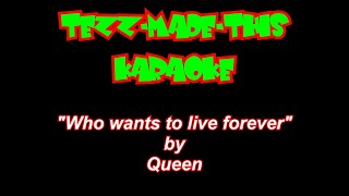 Queen Who wants to live forever  Karaoke karaoke queen wwtlf song 80s highlander soundtrack [upl. by Lionello]