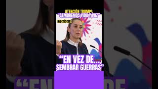 “EN VEZ DE SEMBRAR GUERRAS SEMBREMOS VIDA Y PAZ” SHEINBAUM [upl. by Ferree]