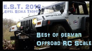 EST 2018 Eifel Scale Trophy RC Crawler Weekend RC4WD Modelex Jeep Defender Toyota [upl. by Anesor]