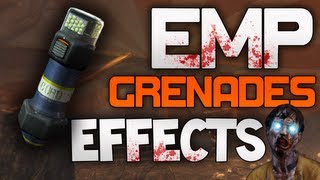 Black Ops 2 Zombies  EMP Grenades All Effects BO2 Zombies [upl. by Ellainad]