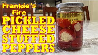 PICKLED CHEESESTUFFED PEPPERS How I make stuffed hot cherry peppers with cheese in oil [upl. by Yve]