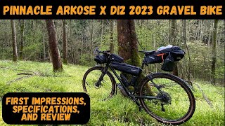 Pinnacle Arkose X Di2 2023 Gravel Bike  First Impressions Specs and Review [upl. by Jori]