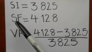 Como calcular la variacion porcentual ejercicio  ejemplo [upl. by Accever]