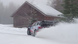 Ott Tänak Hyundai i20 Rally1 test to Rally Sweden 2024 [upl. by Lehte]