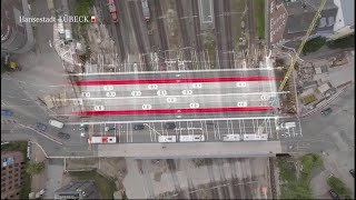 Projektfilm vom Neubau der Bahnhofsbrücke mit Querverschub [upl. by Ocihc686]